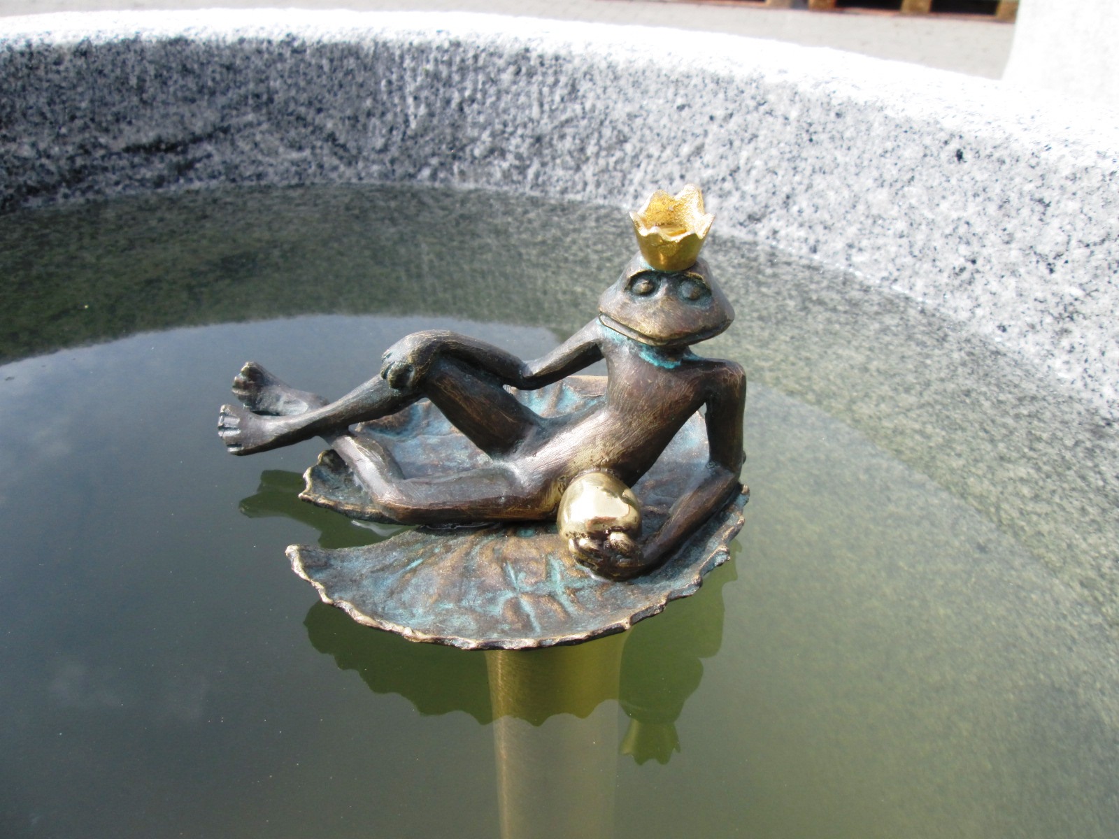 Abdeckung Seerosenblatt mit Frosch 